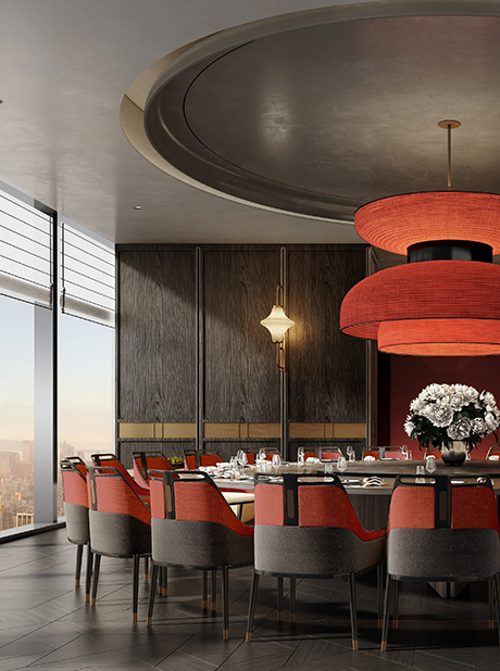 Modern hotel restaurant furniture set for dining areas and banquet halls